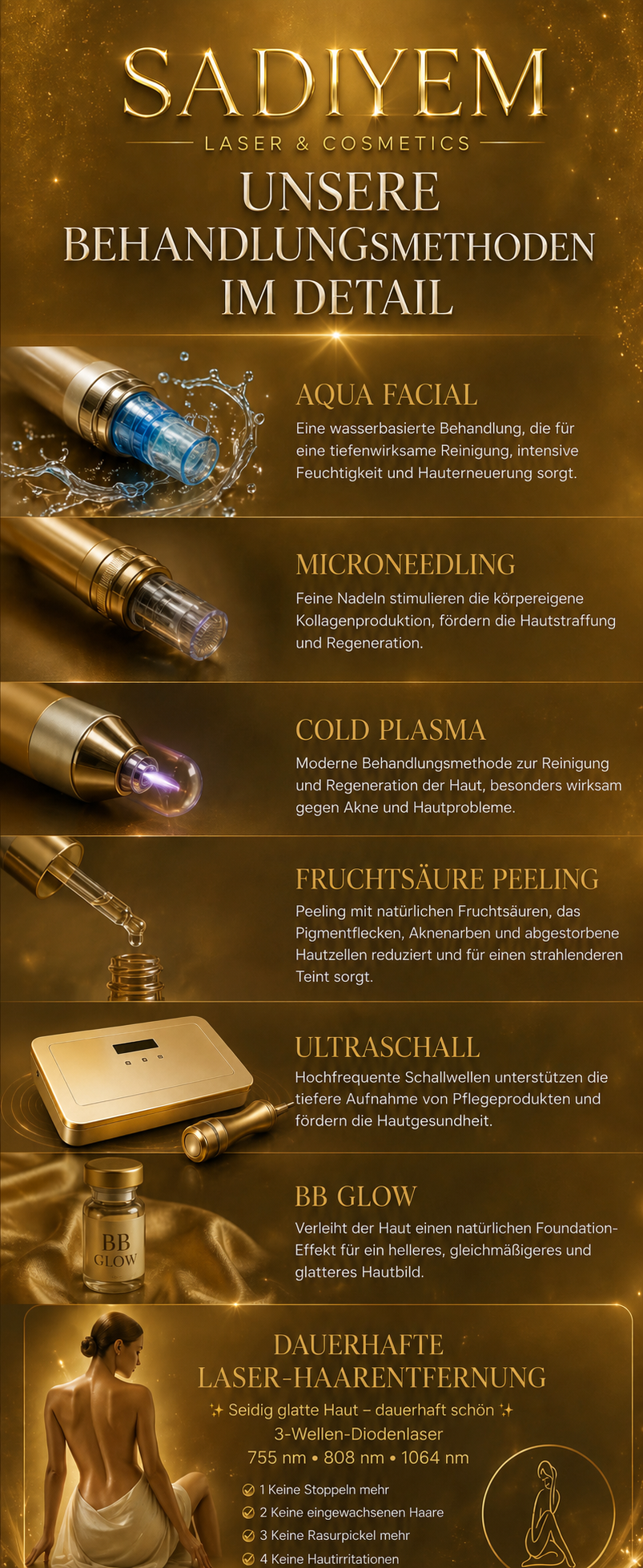 Sadiyem Laser & Cosmetics - Unsere Behandlungsmethoden im Detail
